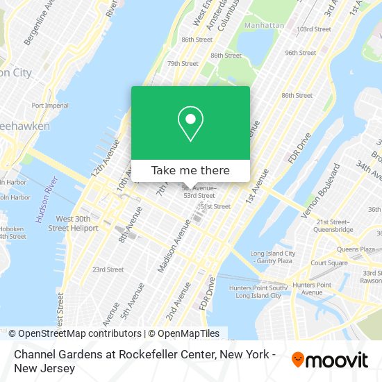 Mapa de Channel Gardens at Rockefeller Center
