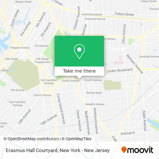 Erasmus Hall Courtyard map