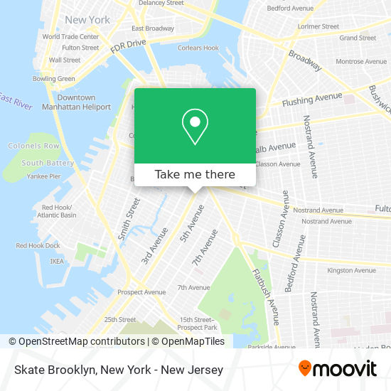 Skate Brooklyn map