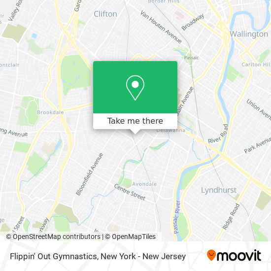 Flippin' Out Gymnastics map