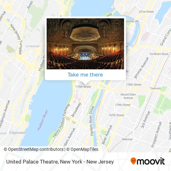 United Palace Theatre map