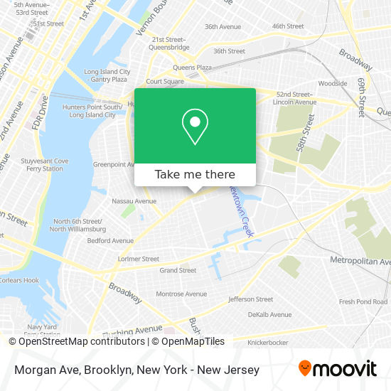 Mapa de Morgan Ave, Brooklyn