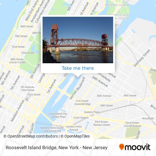 Roosevelt Island Bridge map