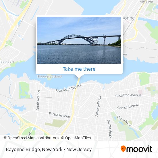 Bayonne Bridge map