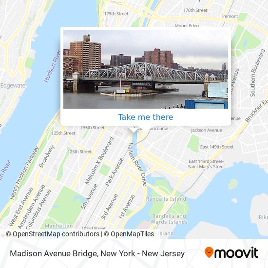 Madison Avenue Bridge map