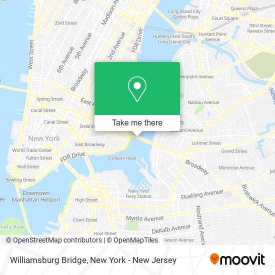 Williamsburg Bridge map