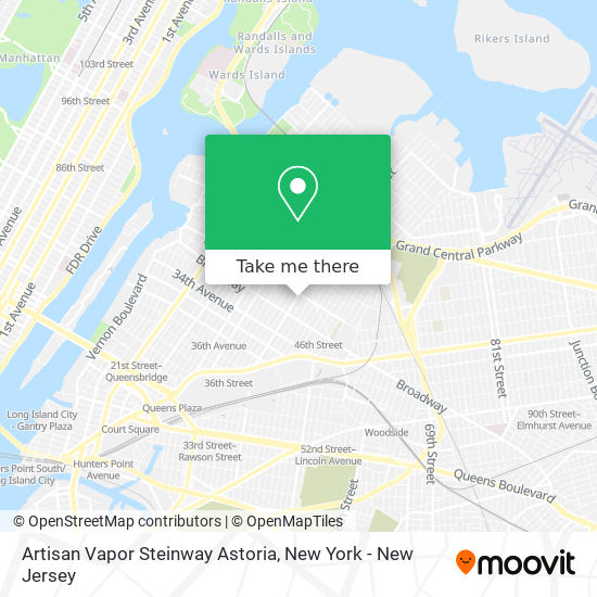 Mapa de Artisan Vapor Steinway Astoria