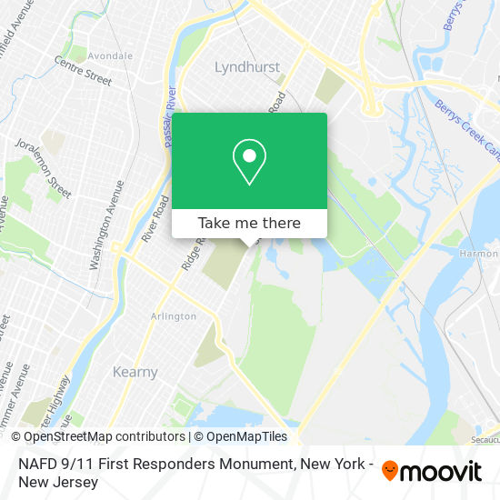 NAFD 9 / 11 First Responders Monument map