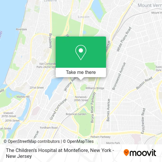 The Children’s Hospital at Montefiore map