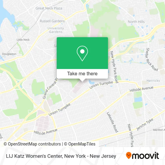 LIJ Katz Women's Center map