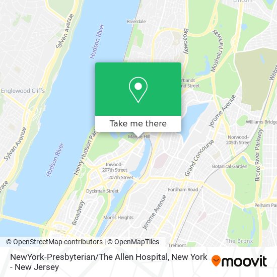 NewYork-Presbyterian / The Allen Hospital map