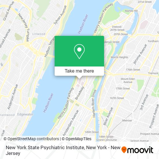New York State Psychiatric Institute map