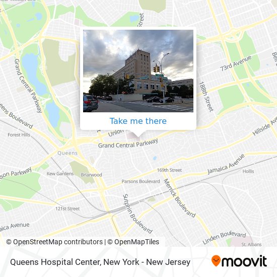 Queens Hospital Center map