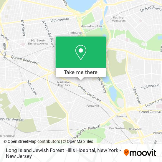 Long Island Jewish Forest Hills Hospital map