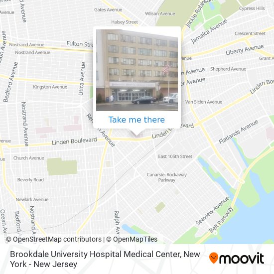Mapa de Brookdale University Hospital Medical Center