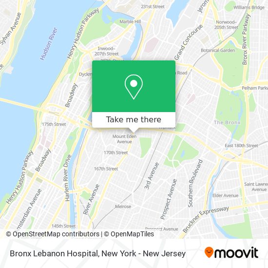 Bronx Lebanon Hospital map