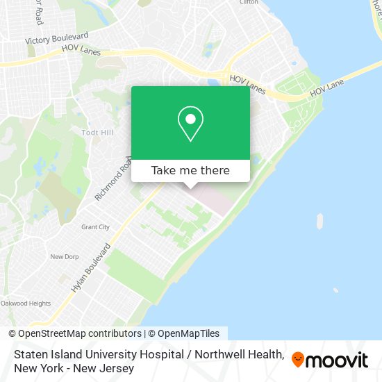 Mapa de Staten Island University Hospital / Northwell Health