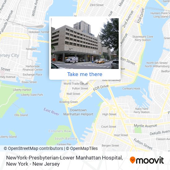 NewYork-Presbyterian-Lower Manhattan Hospital map
