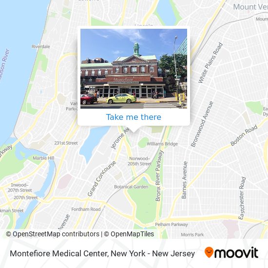 Mapa de Montefiore Medical Center