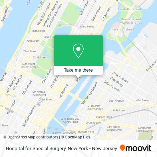Hospital for Special Surgery map