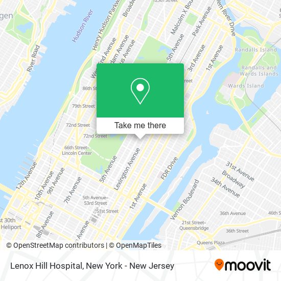 Lenox Hill Hospital map