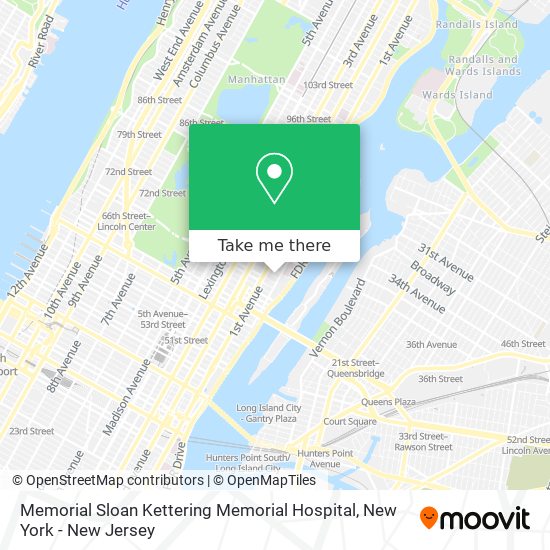 Mapa de Memorial Sloan Kettering Memorial Hospital