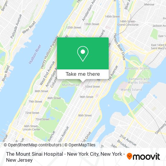 The Mount Sinai Hospital - New York City map