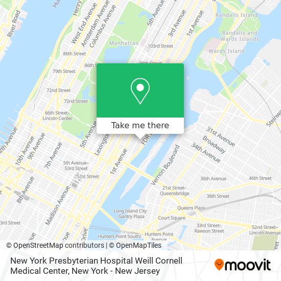 New York Presbyterian Hospital Weill Cornell Medical Center map