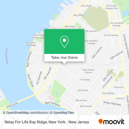 Mapa de Relay For Life Bay Ridge