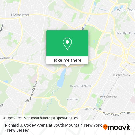 Mapa de Richard J. Codey Arena at South Mountain