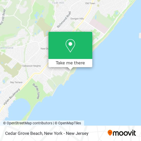 Cedar Grove Beach map