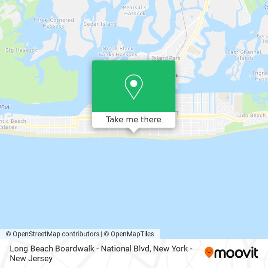 Mapa de Long Beach Boardwalk - National Blvd