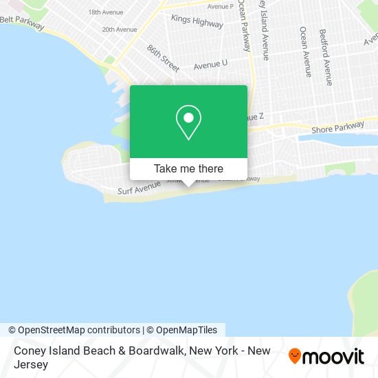 Mapa de Coney Island Beach & Boardwalk