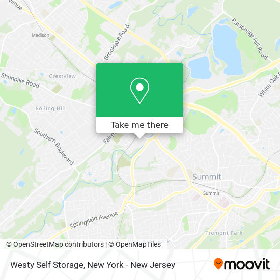 Westy Self Storage map