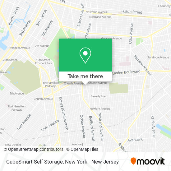 CubeSmart Self Storage map