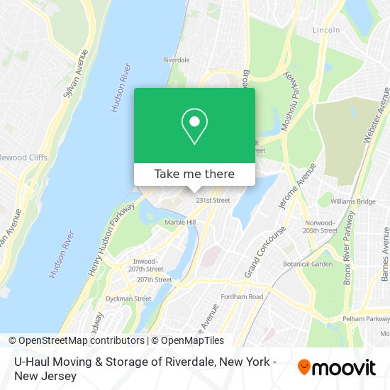 Mapa de U-Haul Moving & Storage of Riverdale
