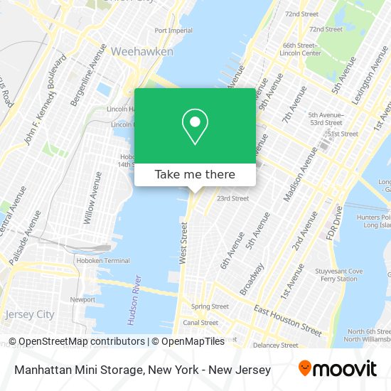 Manhattan Mini Storage map