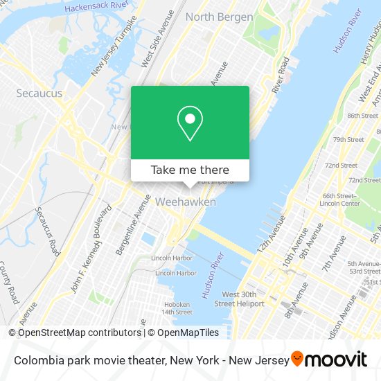 Colombia park movie theater map