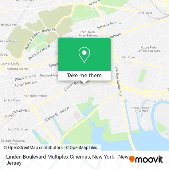 Mapa de Linden Boulevard Multiplex Cinemas