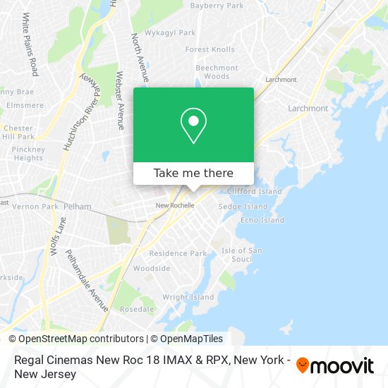 Regal Cinemas New Roc 18 IMAX & RPX map