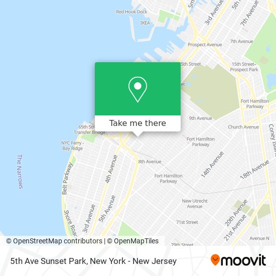 5th Ave Sunset Park map