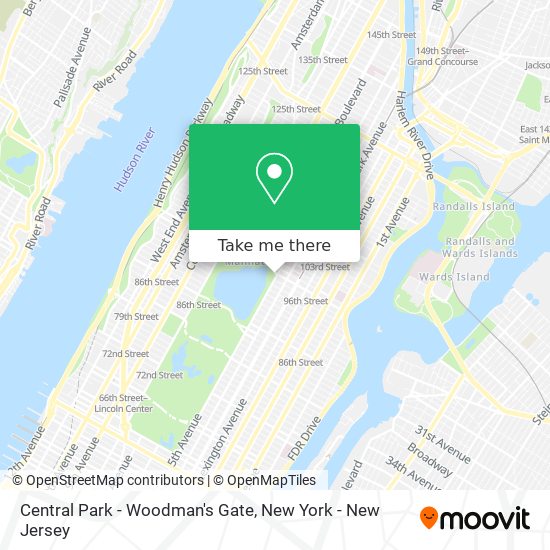 Central Park - Woodman's Gate map