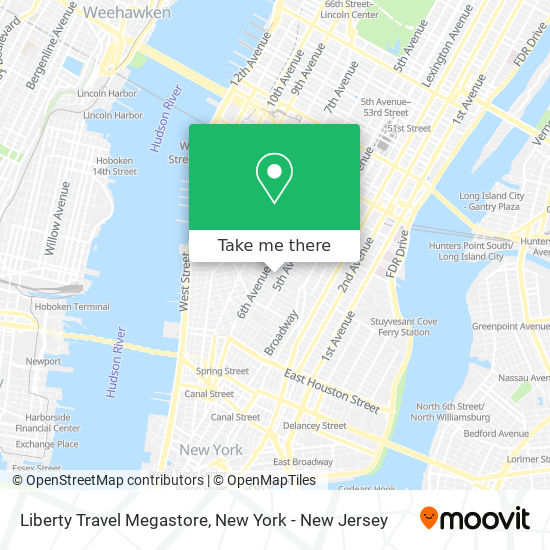 Mapa de Liberty Travel Megastore