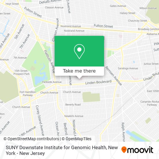 SUNY Downstate Institute for Genomic Health map