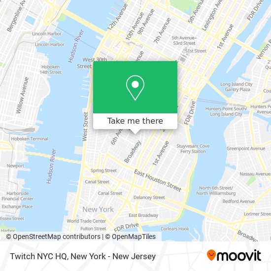 Twitch NYC HQ map