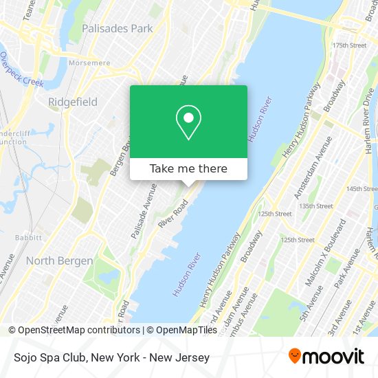 How to get to Sojo Spa Club in Edgewater, Nj by Bus or Subway?