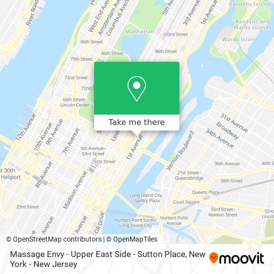 Massage Envy - Upper East Side - Sutton Place map
