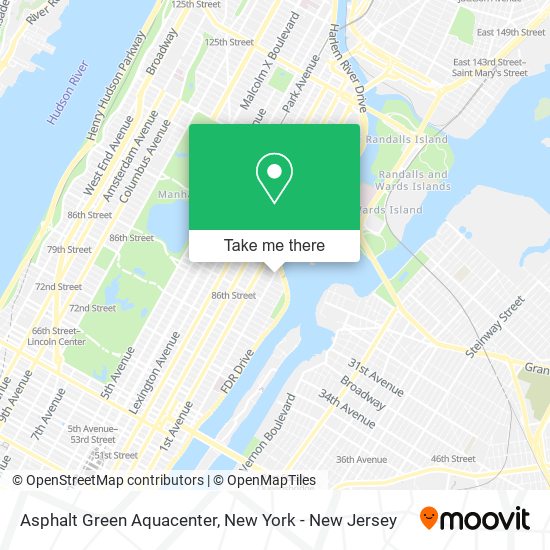 Asphalt Green Aquacenter map