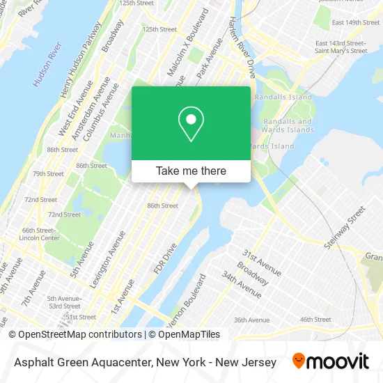 Asphalt Green Aquacenter map