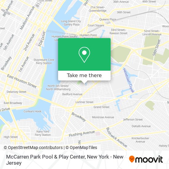 McCarren Park Pool & Play Center map